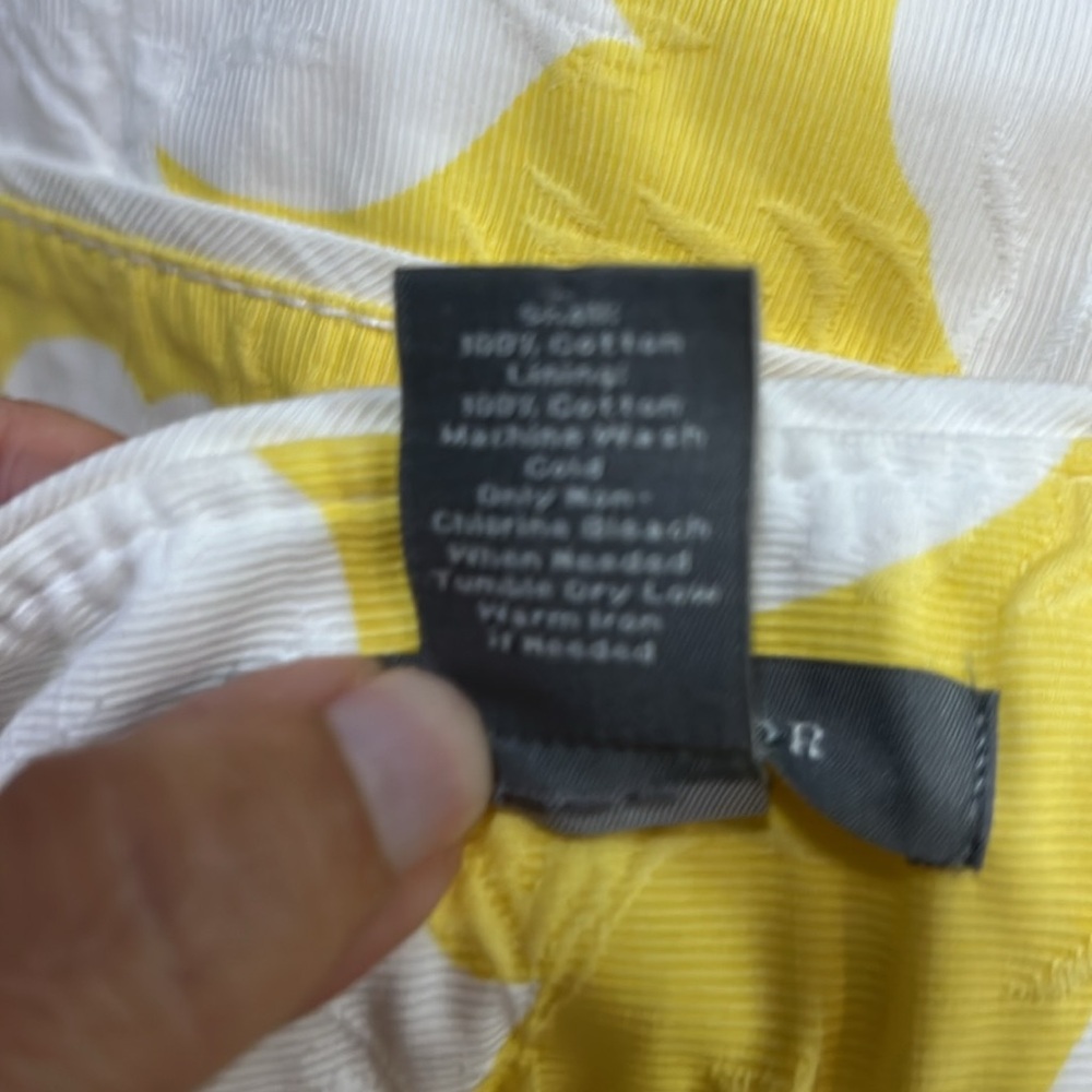 Ann Taylor Floral Mini Pencil Skirt Size 6 Yellow White Cottagecore Fairy Spring - Picture 12 of 12